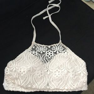 High neck bathing suit top